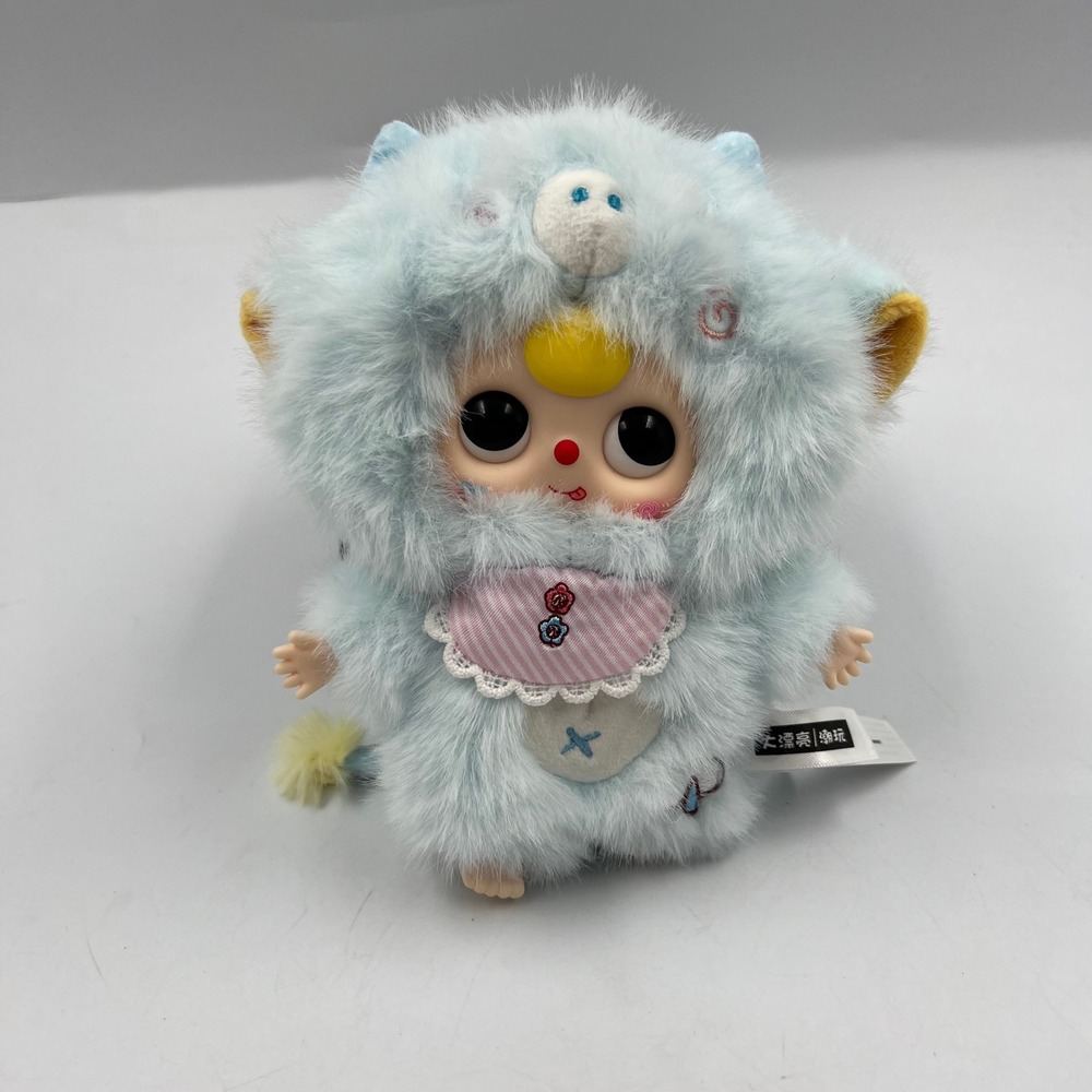 Baby Three Cure Planet Pastel Blue Sheep Plush Quirky Ox Squad Designer Plush